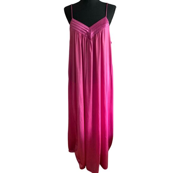 Donna Richard for Gilligan & O’Malley Other - Pink 70s Maxi Disco Slip Dress MEDIUM Donna Richard for Gillian & O’Malley